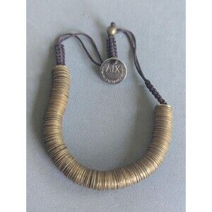 Vintage A|X Armani Exchange Gold Tone Disc Bead Adjustable Bracelet